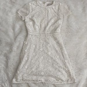 White lace dress loft size 00